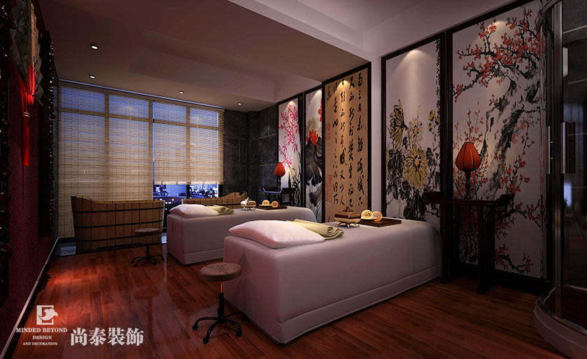 中式養(yǎng)生會(huì)所裝修效果圖-千年瑤浴
