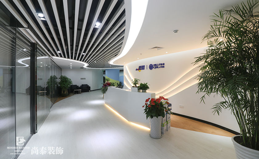 2100㎡招聘公司辦公室裝修實景圖 | 智聯招聘