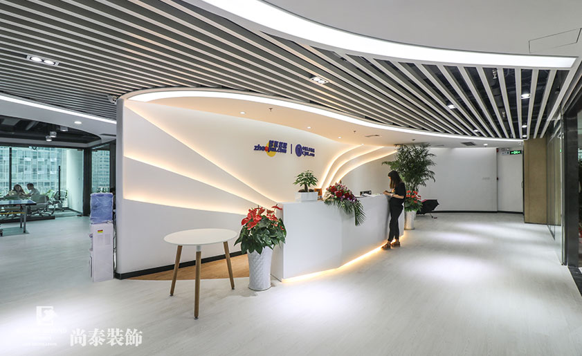 2100㎡招聘公司辦公室裝修實景圖 | 智聯招聘