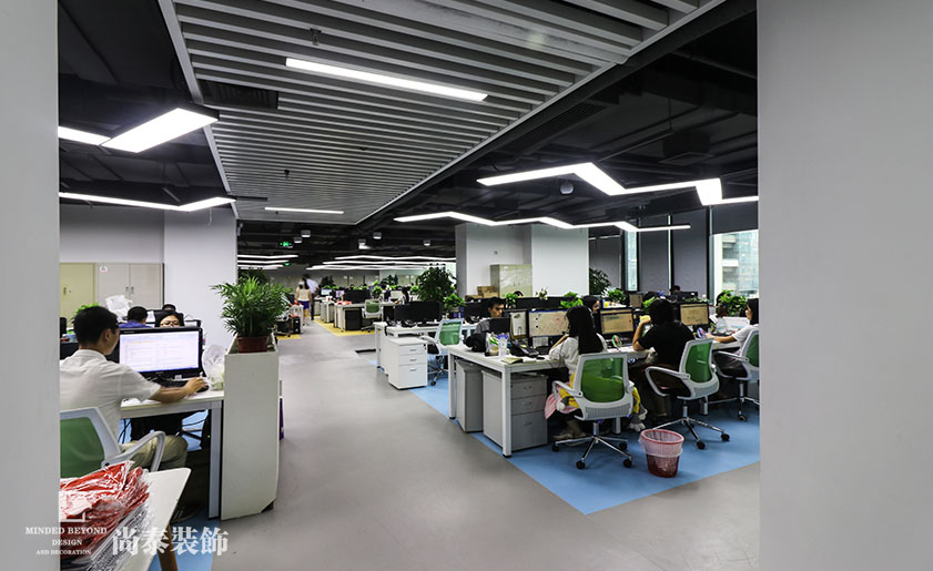2100㎡招聘公司辦公室裝修實景圖 | 智聯招聘