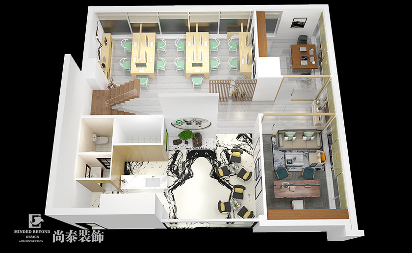 200㎡女性用品展廳+辦公室裝修設計 | 萱嘉