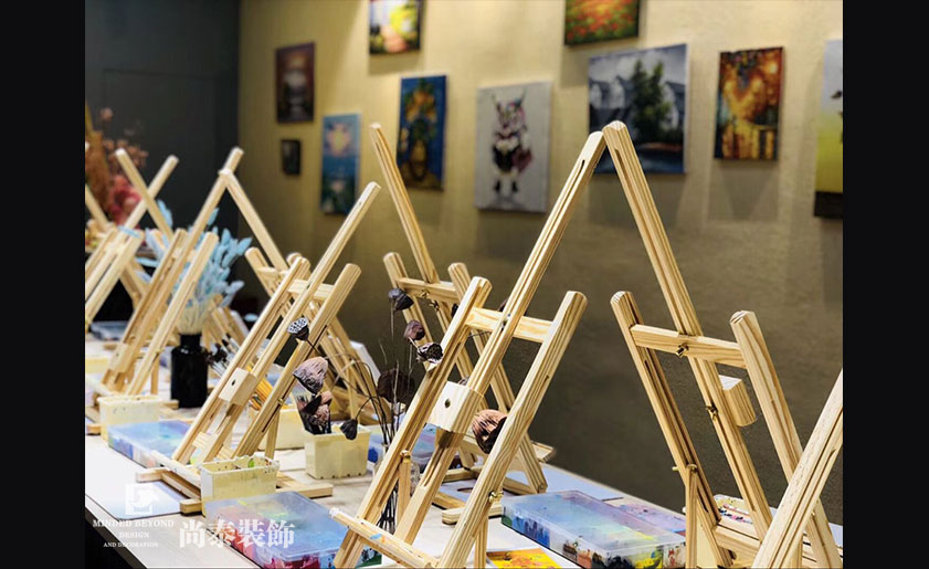 100㎡繪畫館裝修實景圖-視覺美術繪館