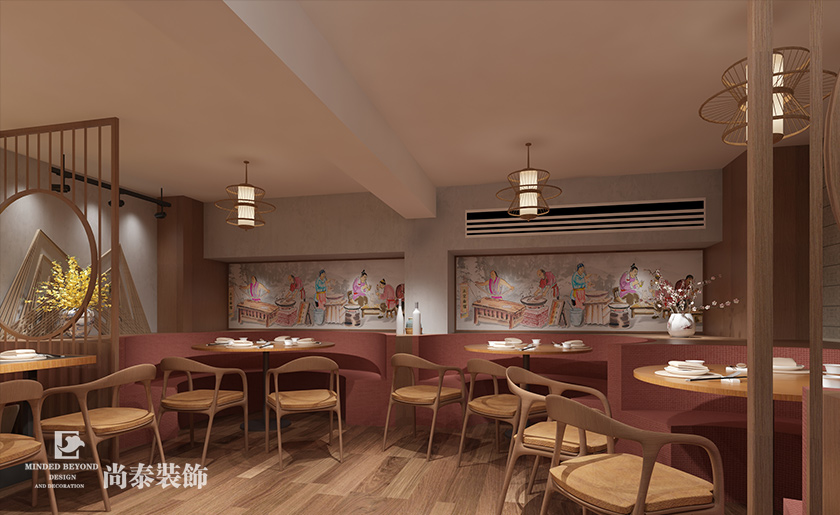 100平米牛肉湯粉店裝修設(shè)計(jì) | 潮人牛坊