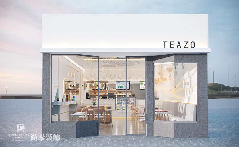 70㎡現(xiàn)代簡約奶茶店設計 | Teazo