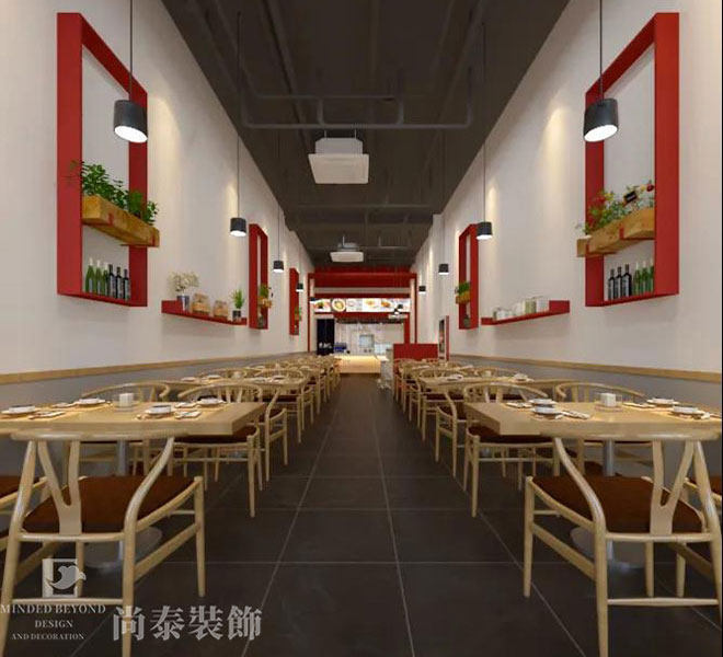 新鮮快餐店就餐區裝修效果圖