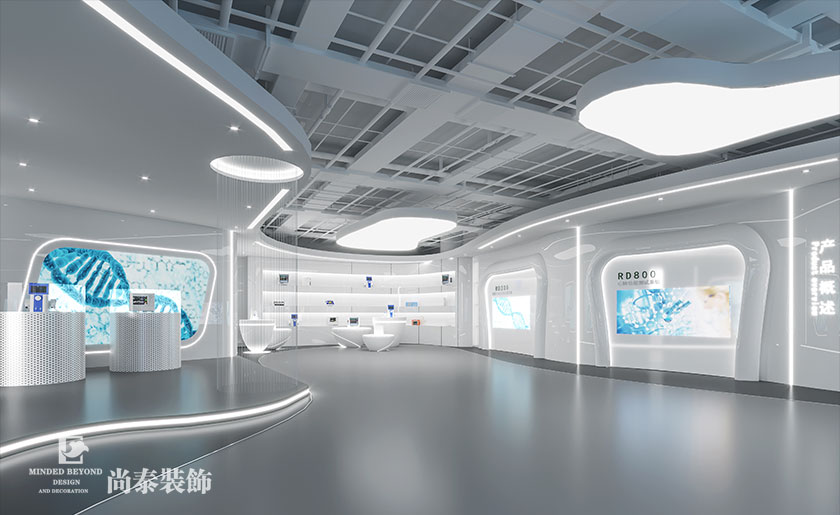 6000㎡醫(yī)療科技公司辦公室展廳裝修設計