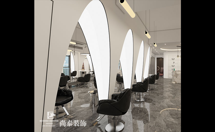 深圳羅湖230平米美發(fā)店理發(fā)店店面裝修設(shè)計效果圖